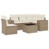 VidaXL Salon de Jardin avec Coussins 6 pcs, Canapés de Terrasse, Ensemble de Meubles de Patio, Mobilier d'Extérieur, Beige 3254915