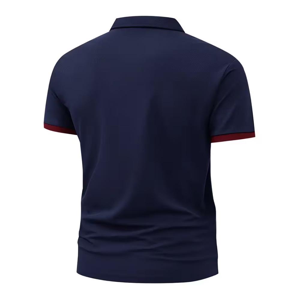 Summer New Men Short Sleeve Lapel Pure Color Polo Shirt Men Business Casual Golf Polo Shirt Tops