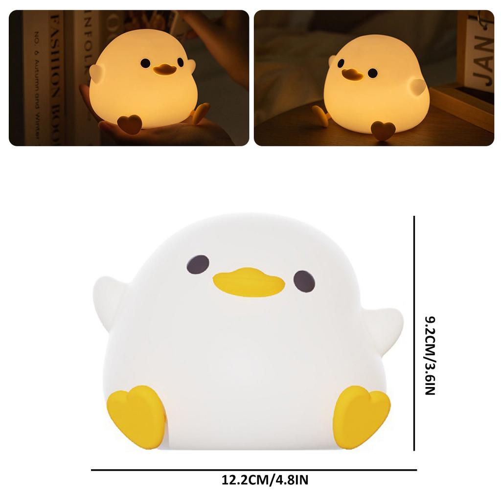 Cute Fox/Duck/Peach Butt Night Light Ornaments LED Squishy Novelty Animal Night Lamp for Bedroom Children's Room Decor Xmas Gift