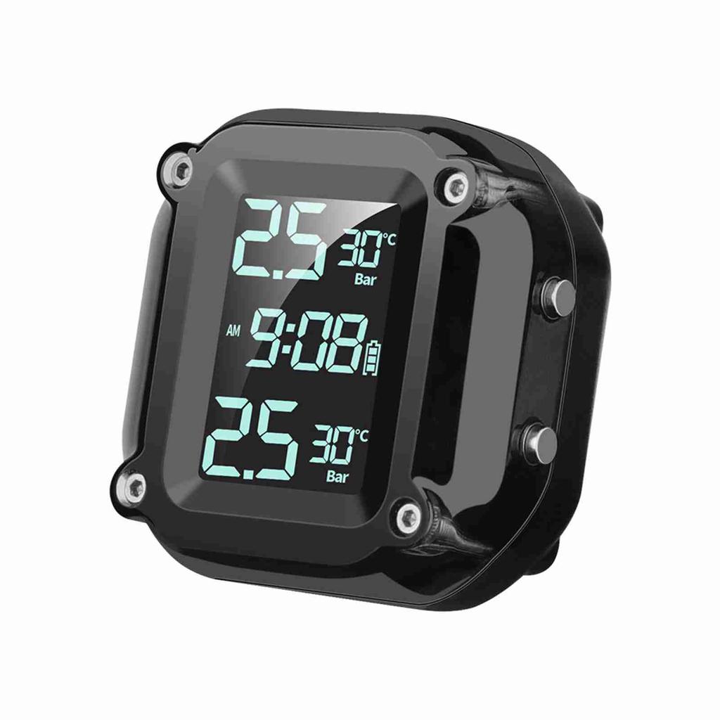 Motorcycle Wireless Tire Pressure Monitoring System USB Charging TPMS for Motorcycle with 2 External Sensors