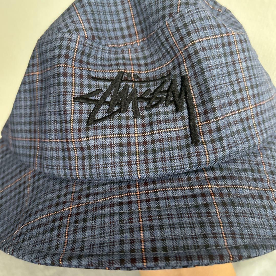Used Stssy Bucket Hat Check Pattern L/XL