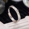 Versatile Cross Pink Cubic Zirconia Adjustable Couple Ring for Men & Women