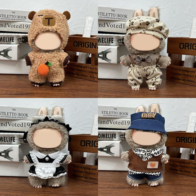 Labubu Kleidung Outfit Accessoires Für 17Cm Vinyl Labubu Plüschpuppe Freizeitkleidung Plüschtier Kleidung Ersatzset