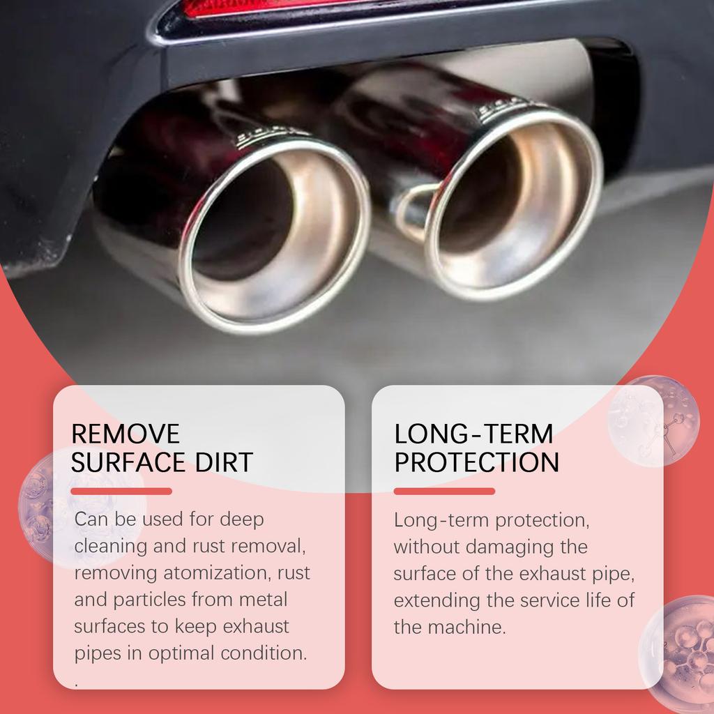 120ml Car Motorcycle Automobile Exhaust Pipe Car Exhaust Cleaner Spray - Heavy-Duty Degreaser & Rust Remover for Tailpipes