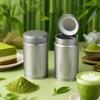 Feuchtigkeitsdichte Matcha-Pulverdose 1 Stück Dicke Blechdose Versiegelter Mini-Behälter Tragbar Auslaufsicher Gewürz-Tee-Lagerung für Reisen