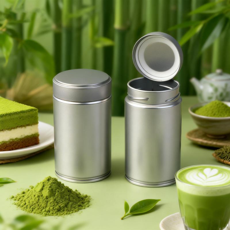 Tragbarer versiegelter Teekrug 1 Stück Dickblech Mini Matcha Pulverbehälter Staubdichter Gewürzaufbewahrungstopf für Zuhause Outdoor