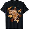 Afrikanische Tiere Karte T-Shirt