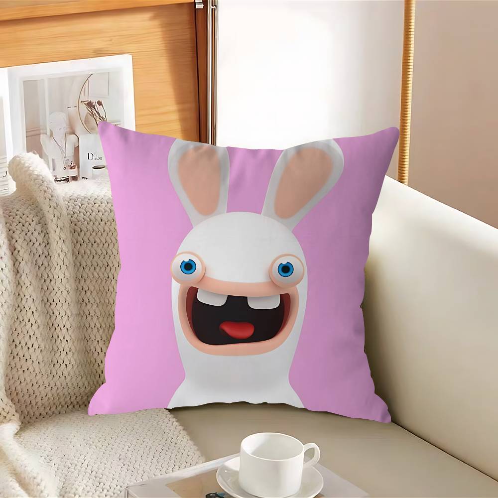 CUTE Cartoon I-InvasionS Rabbids Pillow Case Removable Washable Cushion Cover – All-Season Soft Linen