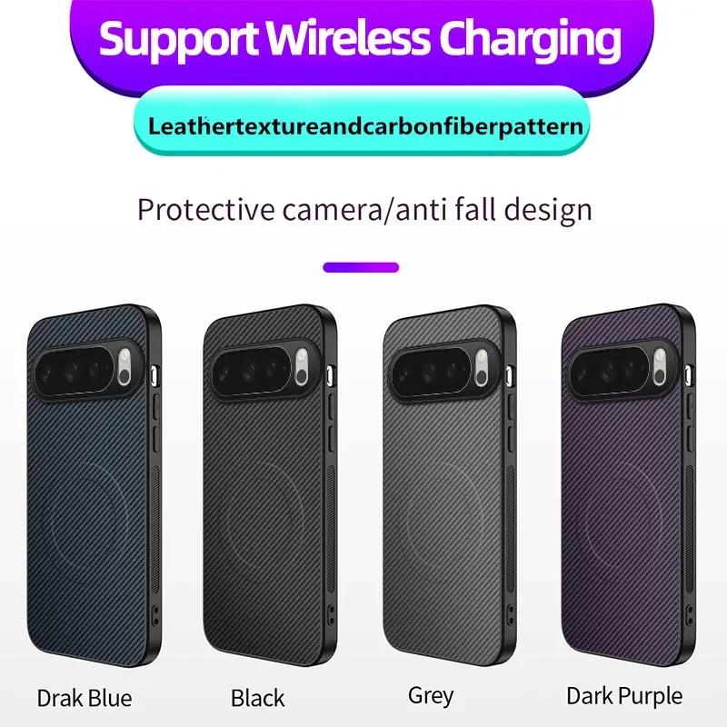 For Google Pixel 10 Pro XL 9A Phone Case Magnetic Wireless Charging Lens Protection Shockproof Silicone Back Cover Shell Cases