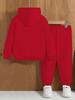 Kinder Herfst/Winter Effen Kleur Hoodie Sweatshirt & Joggingbroek Set - Casual Sport, Plus Fluweel Warm