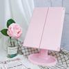 Rotatable 3-Fold LED Makeup Mirror with Magnification and Desktop Storage