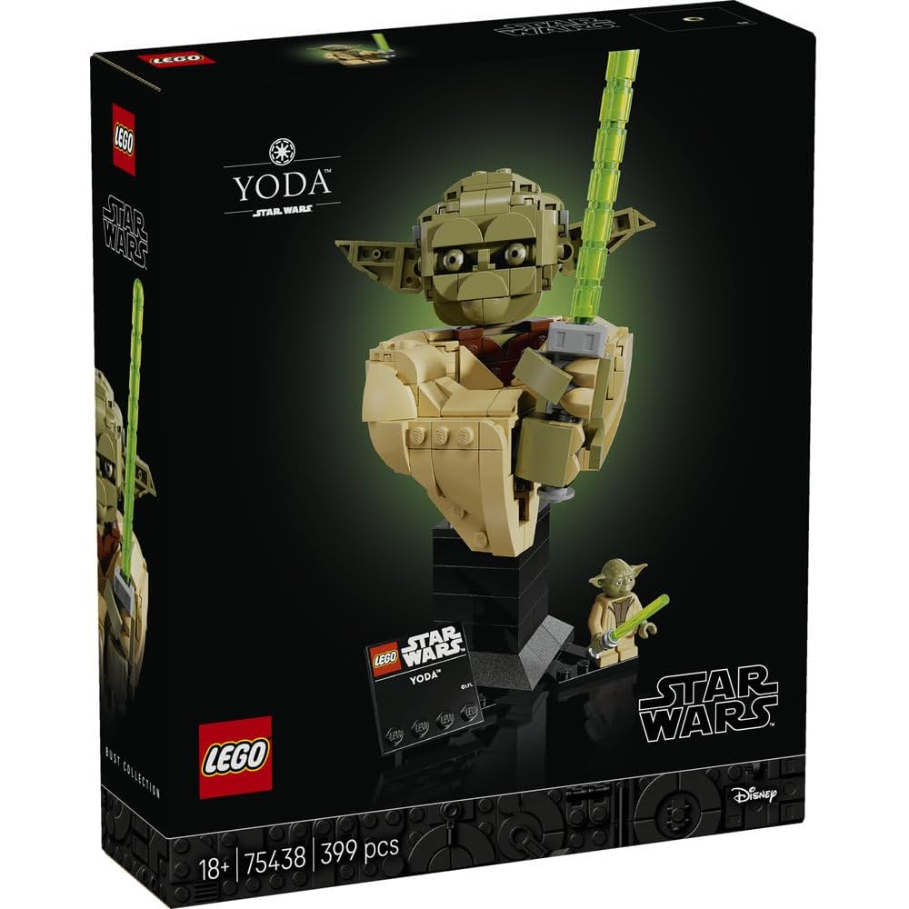 LEGO Star Wars Yoda Bust Figure Space Battle Toy for Kids and Adults Collectible Block 75438