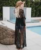 Lace Beach Cardigan: Cross-border Bikini Cover-Up and Seaside Swimsuit Sunscreen Jacket for Beach Vacations.