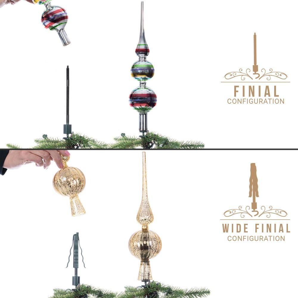 Adjustable Attachment Christmas Tree Topper Holder Sturdy Metal Support  for Festive Decoration