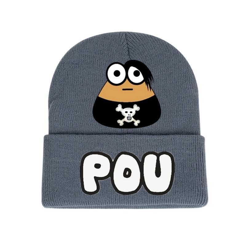Pou My Pet Alien Knit Beanie Acrylic Thermal Winter Hat For Adults Unisex Cold Weather Gear