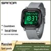 Orologio da Polso Sportivo Quadrato Unisex Leggero SANDA – Luminoso, Impermeabile, Cronometro Elettronico