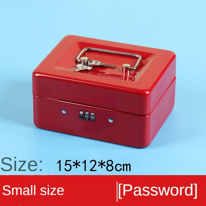 Verdickte Metall-Spardose, kreatives Schließfach, Schlüssel-Spardose, Passwort-Spardose, tragbare Spardose, abschließbare Kassenbox, kleine Sortierbox