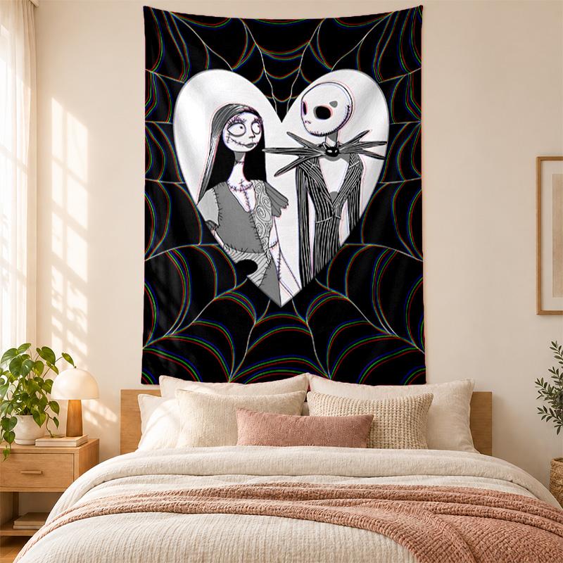 Jack with sally Tapestry highquality for decorating living room bedroom dorm walls ideal as bedroom wallart orholiday gift