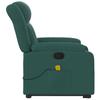 Massage Recliner with Rising Function Dark Green Fabric