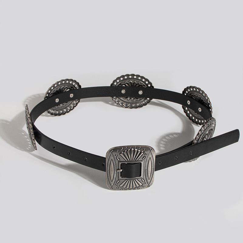 New European and American Retro Western-style Belt Large Accessory, Ladies' Casual and Versatile Bohemian-style Belt