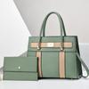 Pu Large Capacity Mother And Daughter Tote Bag For Daily Commuting With Zipper Closure
