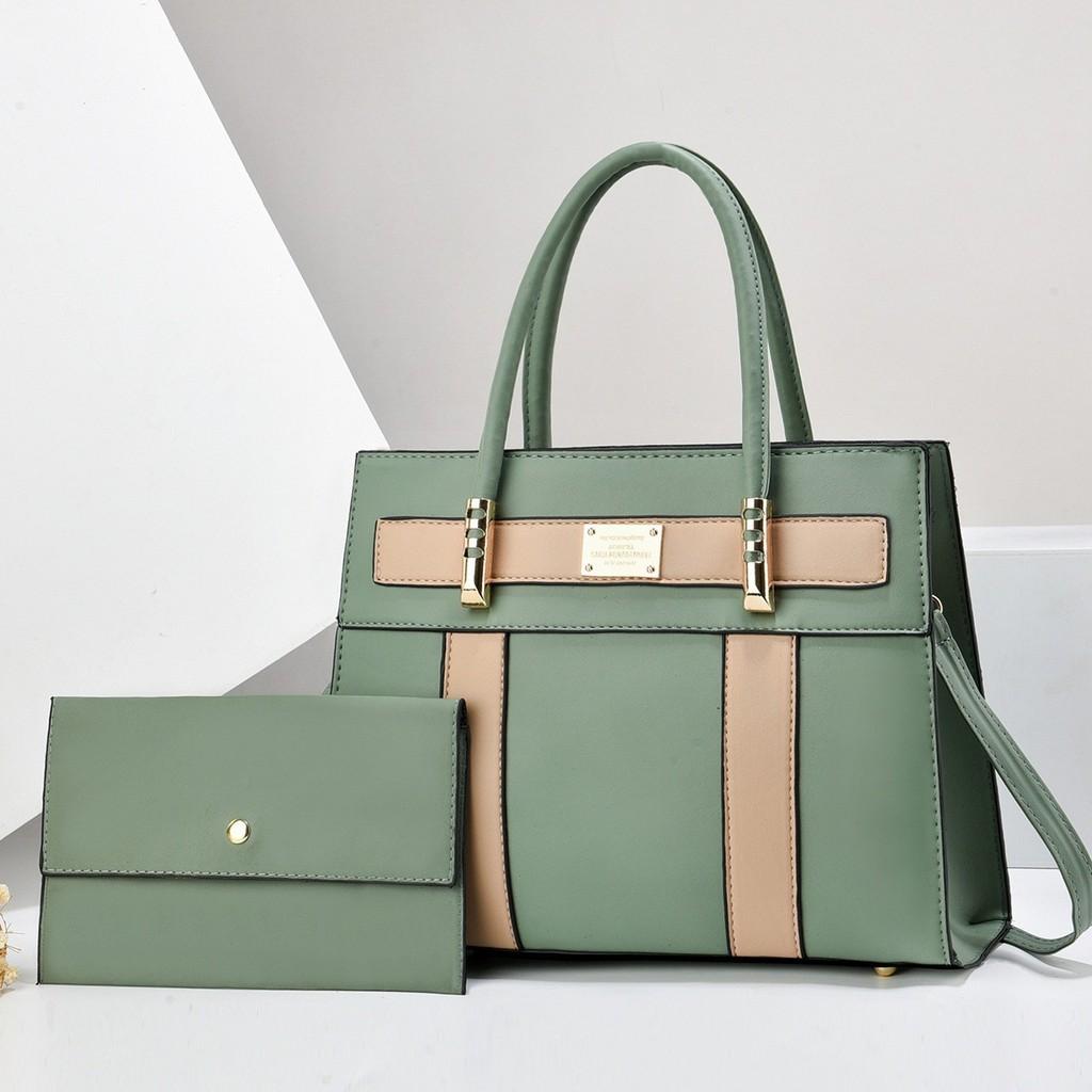 Pu Large Capacity Mother And Daughter Tote Bag For Daily Commuting With Zipper Closure