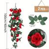 Artificial Artificial Rose Vine Wall-mounted Home Storefront, Outdoor Wedding Flower Vine and Green Plant Decoration