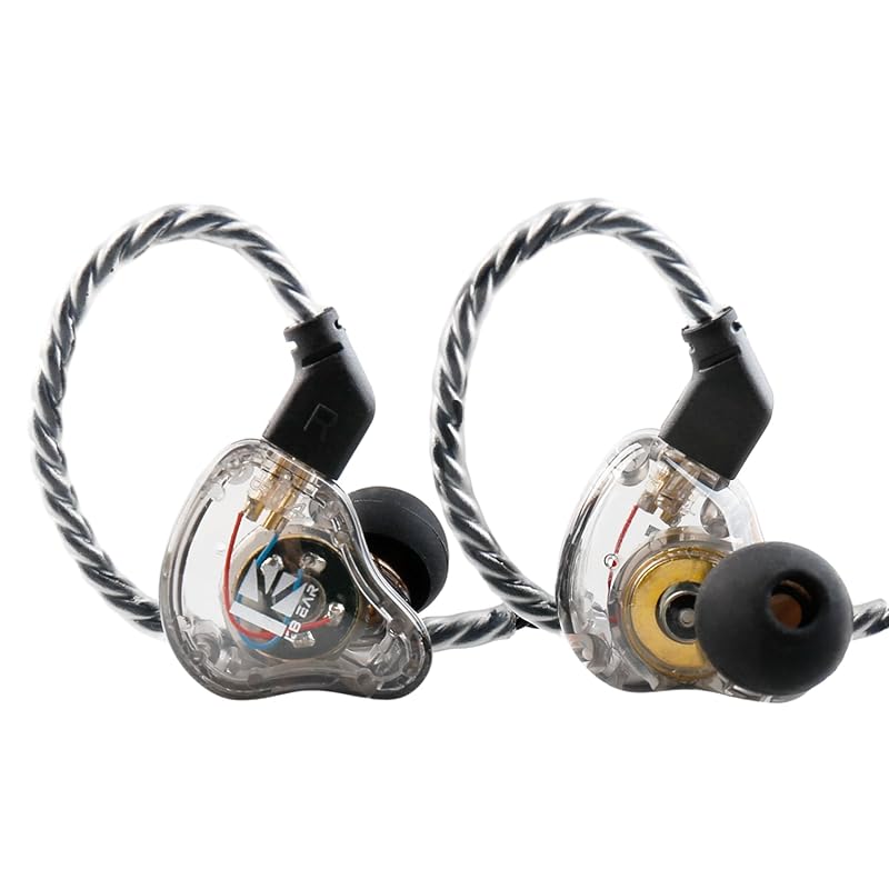 

[New in 2024 Earphone wired] KBEAR KS1 wired earphones ear hook High sound insulation in-ear monitor Canal type chinese earphones 2pin Recable