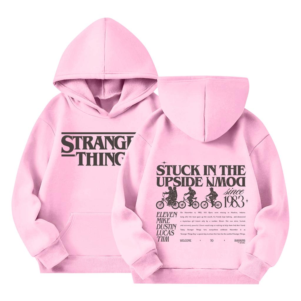 Kinder Langarm Lockerer Pullover Buchstabenaufdruck Kordelzug Kapuzen-Sweatshirt