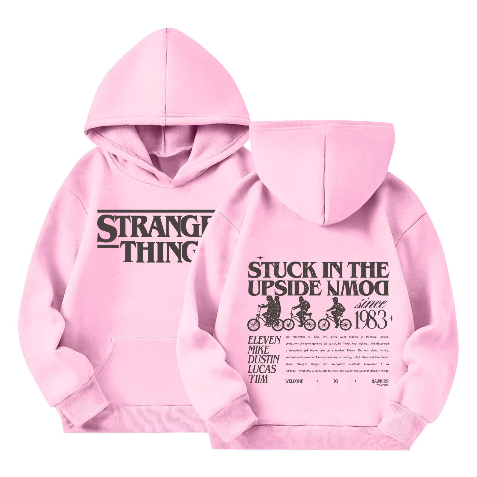 

Детский пуловер с длинным рукавом, свободного кроя, с принтом букв, капюшоном на шнурке 100 розовый