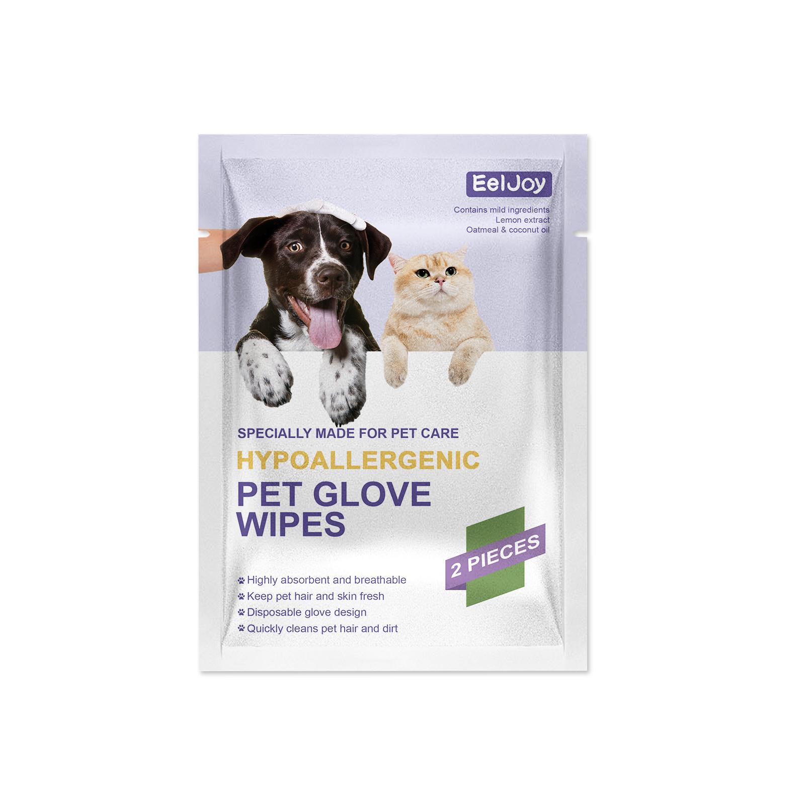 

Cat Bathing Gloves Dog Wipes Washing Gloves Portable Nourishing Waterless Grooming Tool For Bathing Daily Routines Hygiene 2pcs