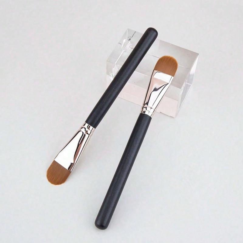 1pc Upgraded Version DM-191 Flat Round Ultra-Thin Makeup Brush For Professional Foundation And Concealer Contouring