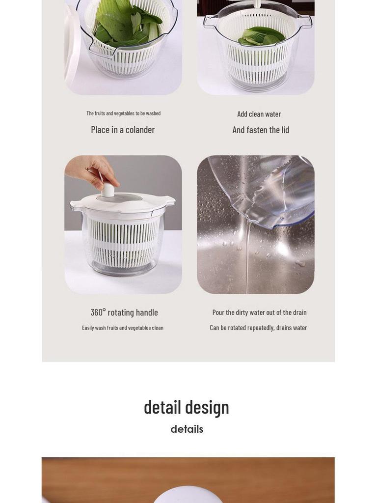 Hand-Crank Multi-Functional Kitchen Dehydrator and Spin Dryer