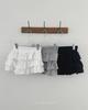 American Ballet Style Elastic Waist Puffy Skirt with Lotus Leaf Edge