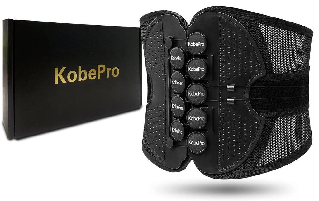KobePro Waist Support Authentic by Lumbar Corset with Strong Breathable and Pulley Belt, [Recommended Chiropractors] Support, Mesh, Labor-Saving (M)