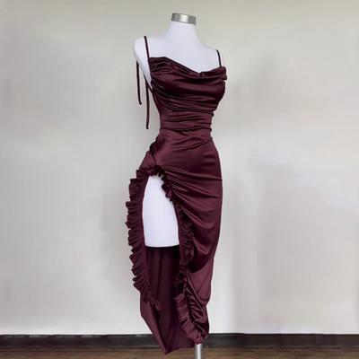 Sommerkleid Hochwertig Sexy Rückenfrei Träger Heißes Mädchen Kleid