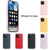 Apple 14 Liquid Silicone Phone Case Full Coverage Magnetic Adsorption Official Protective Cover Purple)