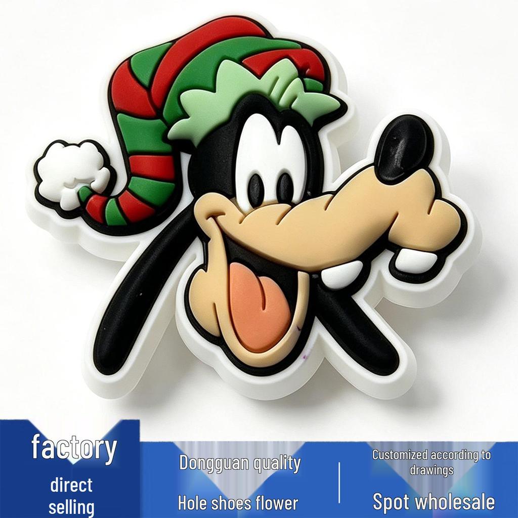 New Mickey Mouse Flower Charms for Crocs – Cute & Versatile PVC Shoe Accessories
