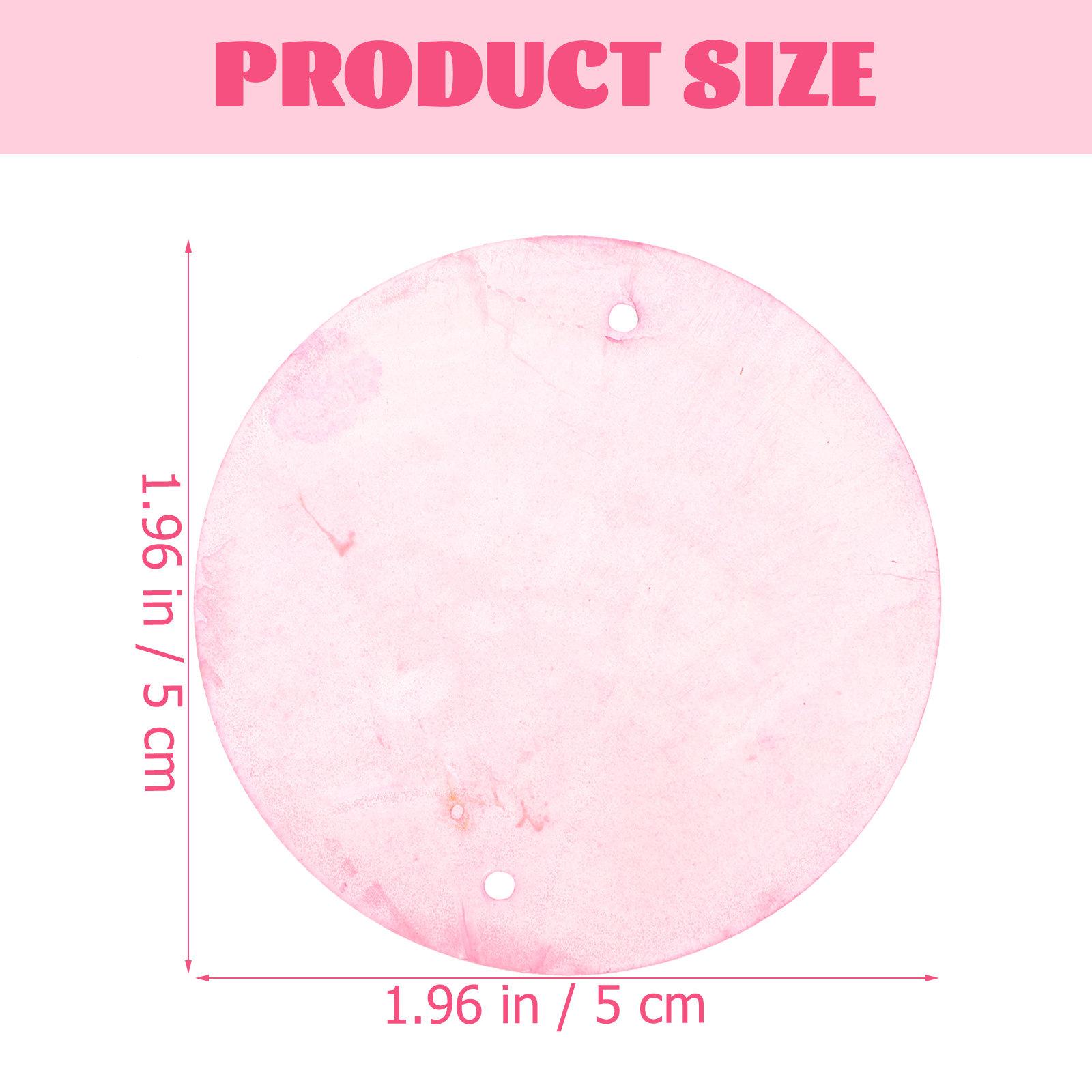 

100Pcs Round Shells Pieces Flat Smooth Polished DIY Jewelry Making Accessories Wind Bell Pendant Craft Charms DIY Shells Slices розовый