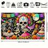 1 Piece of Polyester Halloween Background - Festive Skull Decorative Tapestry, Suitable for Photography and Photo Booths