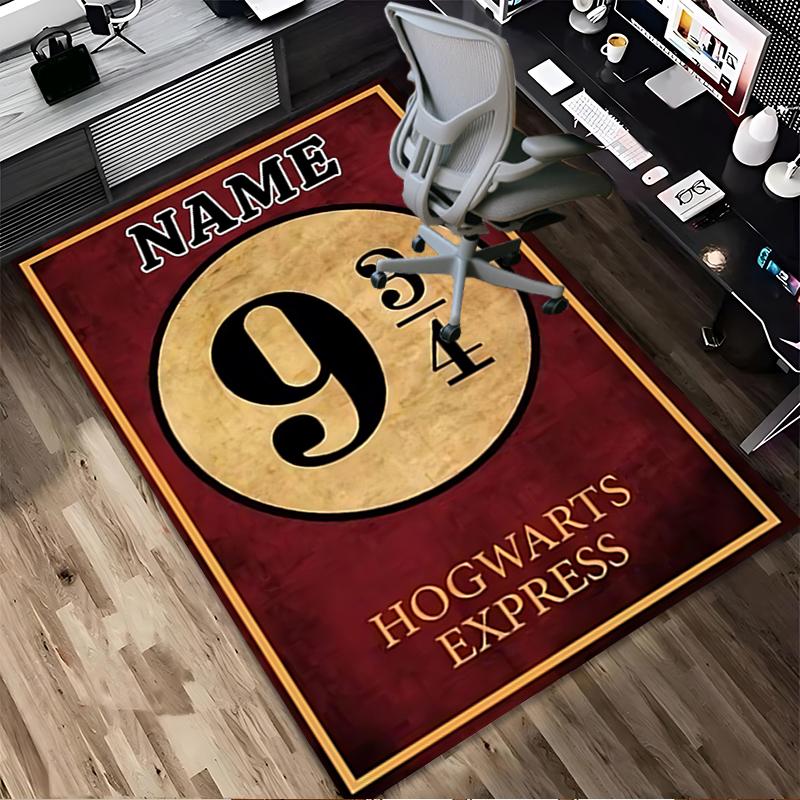 Custom Name Magical Journey Living Room Non-Slip Area Rug Soft Carpet for Bedroom Kids Playroom Sofa Office Home Decor Doormat