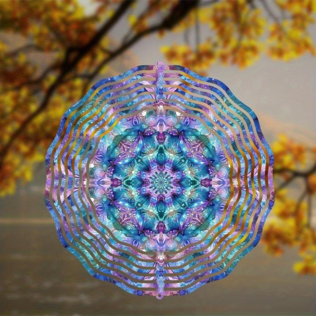 Bohemian Style Metal Wind Spinner Outdoor Garden Decor No Battery Needed for Patio Lawn Yard Boho Chic Windmill