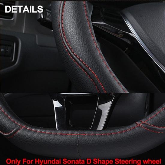 Car Steering Wheel Cover D Shape For Hyundai Sonata Sport 2015 -  Sport 2.0