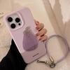 Cute Eggplant Bracelet Suitable for Apple 17 Mobile Phone Case 15promax Korean Style Iphone14 Three Dimensional 13 Silicone 16