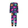Family Matching Halloween Print Long Sleeve Top and Pants Loungewear Set