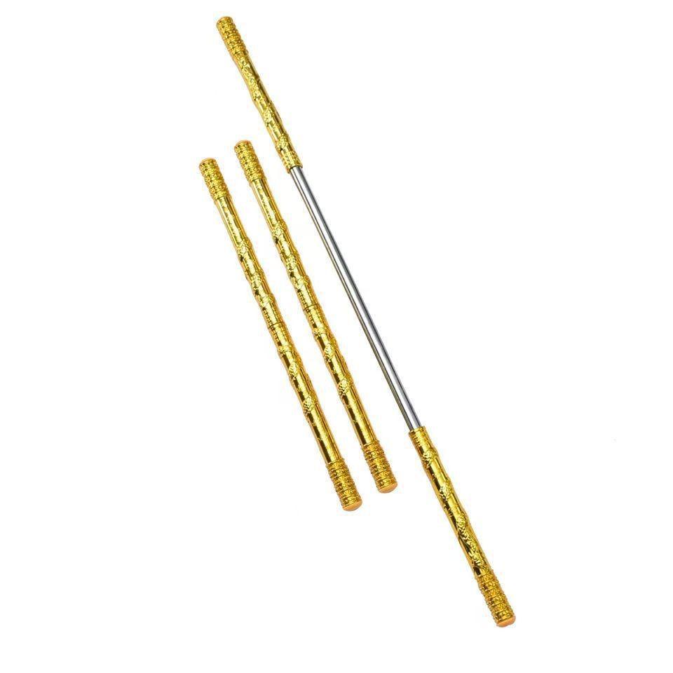 2 Stück Halloween Requisite Cosplay Goldener Wukong Ruyi Jingu Bang, für Wukong Knüppel Stöcke, PU-Schaum Rollenspiel Weihnachten Geburtstage Geschenke (Knüppel)