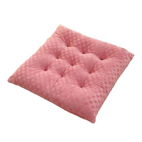 Seat Pad Anti-Slip Strap Design Soft Texture Plush High Elasticity Protective Washable Thickened Student Square Chair Cushion for Home