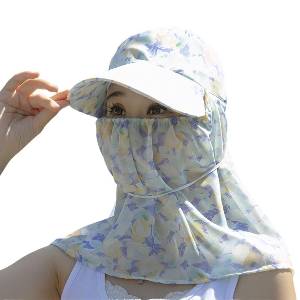 Sun Protection Women Sun Hat Ear Flap Sunscreen Bucket Hat Neck Protective Cover Cap  Summer