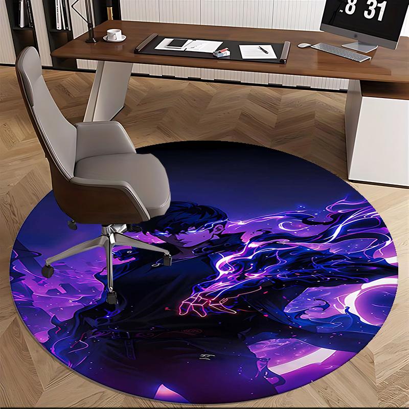Solo Leveling Chair mat Round Rug Office carpet, Non slip, Suitable for Living Rooms, Bedrooms Decor 1205541a
