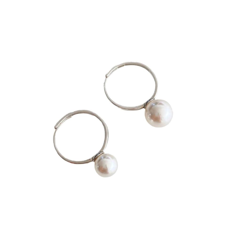 S925 Sterling Silver Adjustable Pearl Ring – Blogger-Style Fashion